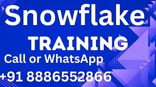 Snowflake training Video 1 tutorial for beginners Call +91 8886552866