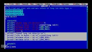 Data types - Part 6 long int datatype range