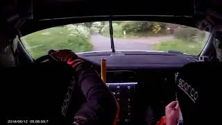 Porsche GT3 with caméra onboard in a rally race