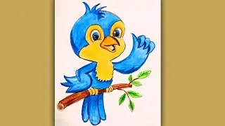 Bird Drawing for Kids / Bird Drawing Easy step by step 