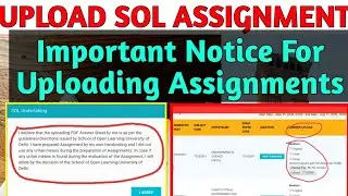 How to Upload SOL Assignment PDF Carefully 2020 | SOL Assignment Kaise Upload kare Dashboard Mein