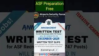 ASF Written Test Preparation For Free • Hafiz Sultan Official • ASF Jobs 2023 •
