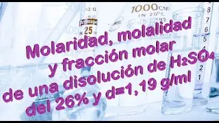 SOLUTIONS Molarity, molality, and mole fraction. Solved exercise, 1st year of high school.