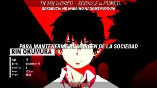 IN MY WORLD | ROOKIEZ IS PUNK'D |Ao no Exorcist: OP 2 - Sub Español + Romaji [AMV]
