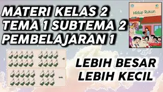 Video Pembelajaran Kelas 2 Tema 1 Subtema 2 Pembelajaran 1 : Lebih Dari Kurang Dari