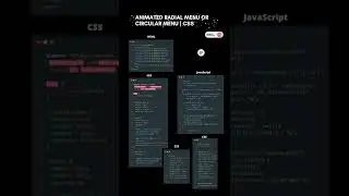 Animated Radial Menu Or Circular Menu In Css | Frontendonline