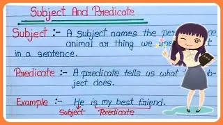 Subject And Predicate|Subject and Predicate english grammar|Subject|Predicate|Data Education|