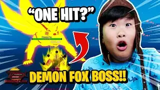 Fighting with Demon Fox Boss Anime Fighting Simulator Roblox