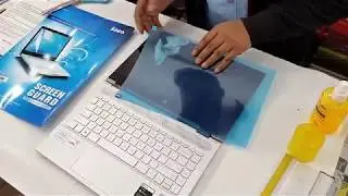 Защитная пленка HP Pavilion x360 Как нанести антибликовый экран на сенсорный ноутбук