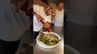 Salt-baked Sea Bass - Catch & Cook! 😍♠️🐠 #Shorts
