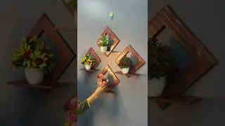 Plant shelf DIY from cardboard 