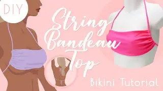 DIY | Halter String Bandeau Bikini Top | Mango & Coast Patterns