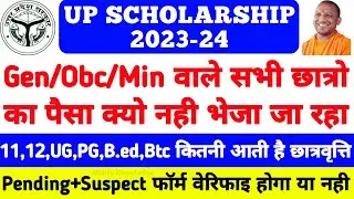 UP Scholarship 2023-24 Payment Problem || UP Scholarship Kab Aayega 2024| UP Scholarship Latest News