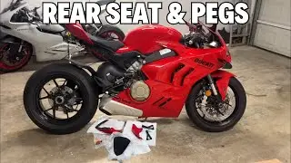 How to install the rear seat and pegs on a Ducati Panigale V4 (2022-2024)