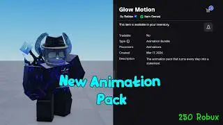 Roblox New Glow Motion Animation Pack | ALL Animations