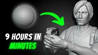 Sculpting LEON S Kennedy in BLENDER 3D Resident Evil 4 Remake