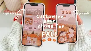 TRANSFORM YOUR PHONE for FALL! 🍂 AESTHETIC iPHONE & ANDROID homescreen & lockscreen CUSTOMIZATION