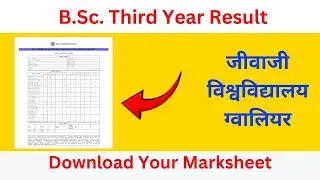 B.Sc. Third/Final Year Result 29.06.2024 मार्कशीट डाउनलोड करें.
