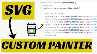 How I converted the SVG file into Widget using CustomPainter class. #flutter
