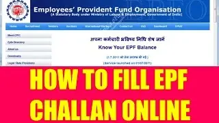 How To Fill EPF Challan Online