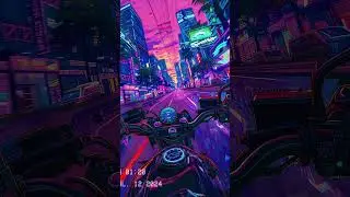 Running through the shadows, also just picking up some eggs #motorcycle #80s #synthwaveart