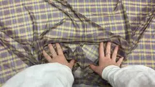 Canary And Violet Plaid 2 Way Stretch Mesh #11841