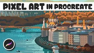 How to do Pixel Art in Procreate | City Landscape Tutorial