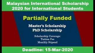 How to Apply for Malaysian International Scholarship 2020