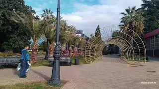 Сочи утром в Ноябре. Центр. Тихое видео