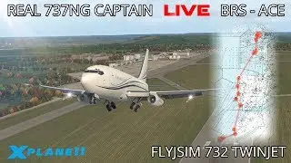 FlyJSim Boeing 737-200 Flown by Real 737NG Captain | Bristol - Lanzarote | RAW DATA FLYING