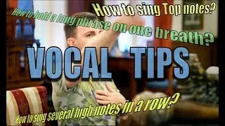 VOCAL TIPS: Approaching high notes & Singing several high notes in a row.