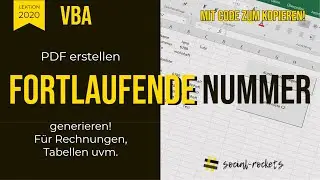 PDF Druck und fortlaufende Nummern in Excel VBA! So einfach gehts für Rechnungen, Drucke etc.