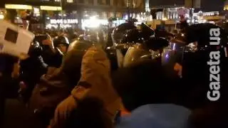 Появилось видео столкновений на Крещатике