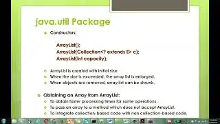 Core Java Training || Java.Util Package Constructors