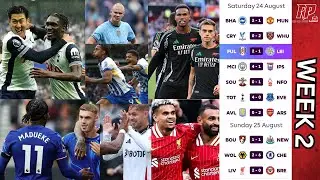 PREMIER LEAGUE ROUND UP | WEEK 2 | Arsenal, Mancity & Liverpool all win