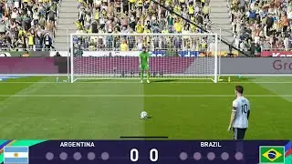 Argentina vs Brazil penalty shootout | Messi vs Neymar - eFootball PES 2021