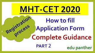 how to fill mht cet form 2020 | registration process | part 2