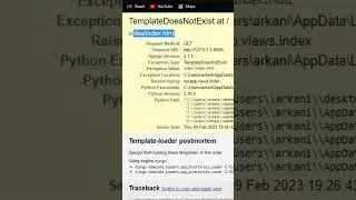 Template does not exist in Django #django #djangoproject #djangoframework #pythonprogramming #webapp