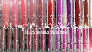 Colourpop Ultra Matte Liquid Lipstick Swatches | All 25 Shades