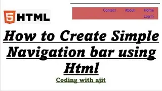 Create a simple navigation bar using HTML and css | simple Navbar kaise banaye html  and css me