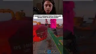 THE BEST F1 GRENADE THROW FROM A HOT AIR BALLOON TO OIL RIG IN RUST #rustshorts #rustclips #rust