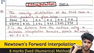Newton's Forward interpolation || Backward interpolation
