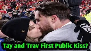 Taylor Swift and Travis Kelce’s First Public Kiss?