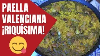 Como hacer PAELLA VALENCIANA de pollo, conejo y verduras. Receta de mi suegra