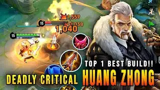 DEADLY CRTICAL DMG!! Huang Zhong Monster Late Game Dominating - Top 1 Best Build | Honor of Kings