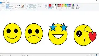 How to draw Emojis in MS Paint