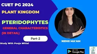 🔴Pteridophytes - General Characterstics in Detail (Part-2)| CUET-PG | BSc |MSc|Nidhi Gupta Ma'am