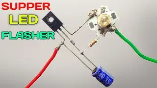 supper led blinking flasher circuit using one transistor