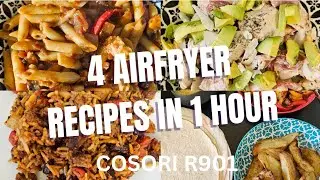 4 airfryer recipes in 1 hour! COSORI Dual Zone Air Fryer Unboxing