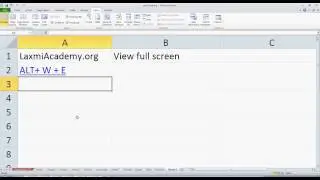 Full Screen View mode in Excel